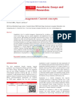 Anesthesia: Essays and Researches Anaphyllaxis Management: Current Concepts