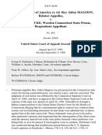 UNITED STATES of America Ex Rel. Roy Alden MAGOON, Relator-Appellee, v. Frederick REINCKE, Warden Connecticut State Prison, Respondent-Appellant