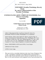 New Hanover Township Paradise Watchdogs Beverly Ream, Individually, and as a Representative of the Paradise Watchdogs v. United States Army Corps of Engineers, New Hanover Township, 992 F.2d 470, 3rd Cir. (1993)