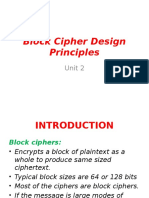 Block Cipher Design Priciples