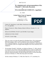 Karen E. Mcgrath, Administratrix Ad Prosequendum of The Estate of Donald V. Mcgrath, Deceased, V. Erie Lackawanna Railroad Company, Appellant