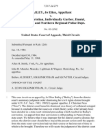 Bailey, Jo Ellen v. Ness, J. Christian, Individually Garber, Daniel, Individually and Northern Regional Police Dept, 733 F.2d 279, 3rd Cir. (1984)