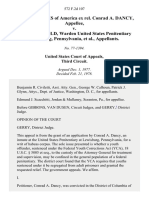 United States of America Ex Rel. Conrad A. Dancy v. Floyd E. Arnold, Warden United States Penitentiary Lewisburg, Pennsylvania, 572 F.2d 107, 3rd Cir. (1978)