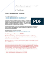 Steps To Enrollment (WUR-Food Tech) PDF