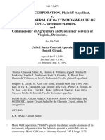 Mobil Oil Corporation v. Attorney General of The Commonwealth of Virginia, and Commissioner of Agriculture and Consumer Services of Virginia, 940 F.2d 73, 4th Cir. (1991)