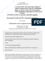 United States v. Raymond Wagstaff-El, 917 F.2d 23, 4th Cir. (1990)