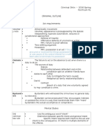 Outline For Criminal Law