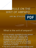 The Rule On The Writ of Amparo