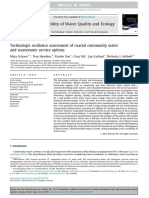 Technologic Resilience Assessment of Coastal Community Water and Wastewater Service Options