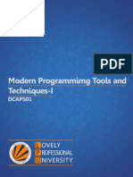 Dcap501 Modern Programming Tools and Techniques I PDF