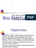 Bio-Mechanics: USA Track & Field Level 1 Coaching School