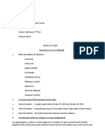 Notice of Claim Filed Against Detective Stuart Stu Hite, Sheriff Dan Peak, and Crawford County Sheriff's Department - Kansas - On 10/06/2016