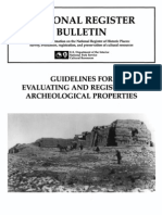 National Register Bulletin 36:archaeological Properties