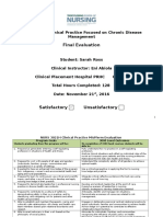 Final Evaluation: NURS 3021H Clinical Practice Focused On Chronic Disease Management