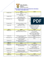 Final November 2010 NSC Exam Timetable