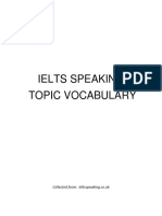 IELTS Speaking Topic Vocabulary