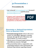 Monetarists Vs Rational E, Presentation