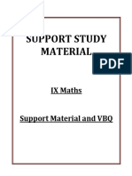 962 IX Maths Support Material and VBQ 2014 15 PDF