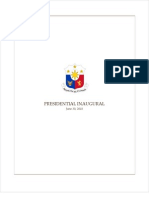 Official Program Aquino Inaugural (Excerpts)