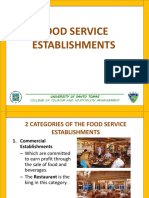 3 Types of Food Service Establishments