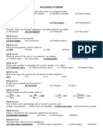 MCQ Index Numbers With Correct Answers