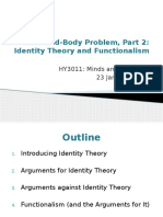 Week 3 - Identity Theory and Functionalism