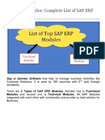 SAP ERP Modules: Complete List of SAP ERP Modules