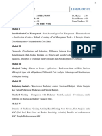 Mba III Cost Management Notes