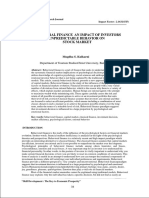 Behavioral Finance An Impact of Investors Unpredictable Behavior On Stock Market