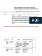 Basic Course Outline of Assessment