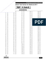 Solutions AIATS Medical-2017 Test-6 (Code-E & F) (05!03!2017)