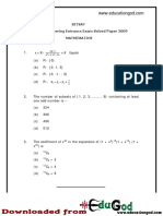 BITSAT 2009 Questions