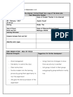 Peer Observation Form - Aaysha