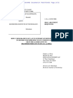 Reply Brief I/S/O Motion To Dismiss For Improper Venue or Transfer in Estate of Kauffmann V RIT, 16-2509 SDNY