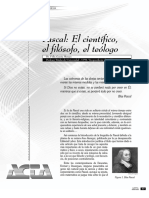 Pascal El Científico, El Filósofo, El Teólogo - Control de Lectura PDF