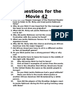 38 Questions For The Movie 42