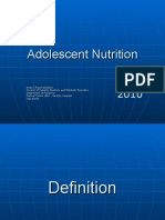 Adolescence Nutrition