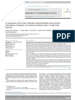 A Comparison of The Open Reduction-Internal Fixation and Resection Arthroplasty Techniquez in Treatment of Mason Type 3 Radial Head Fractures