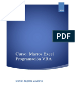 Curso Macros Excel Programacion VBA - Daniel Zegarra Zavaleta PDF