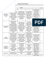 High School Grading Rubric