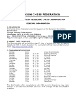 Turkish Chess Federation: The 7Th European Individual Chess Championship General Information