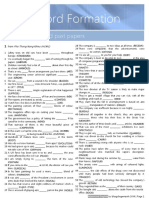 Word Formation - Revised Past Papers (2014) (Grade 9) PDF