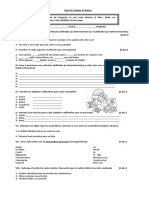 Guía de Trabajo Partes Variables de La Oracion 4º