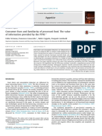 Consumer Fears and Familiarity of Processed Food. The Value of Information Provided by The FTNS