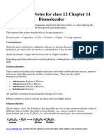 Chemistry Notes For Class 12 Chapter 14 Biomolecules PDF