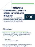 Issuance Affecting OSH in The IT-BPMs