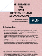 Presentation On Oppression & Mismanagement - 14.08.2016