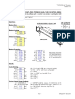 Simplified Torsion Analysis For Steel Beams: Simple Span Beam With Eccentric Concentrated Load Applied at Midspan