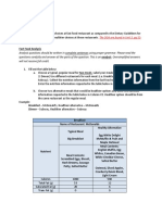 Craigie HTH 3013 Fast Food Analysis