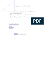 Abnormal Perception PDF